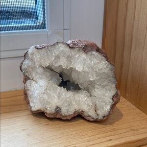 Natural geode/bookend/decor accent
